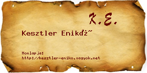 Kesztler Enikő névjegykártya