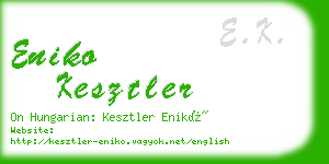 eniko kesztler business card